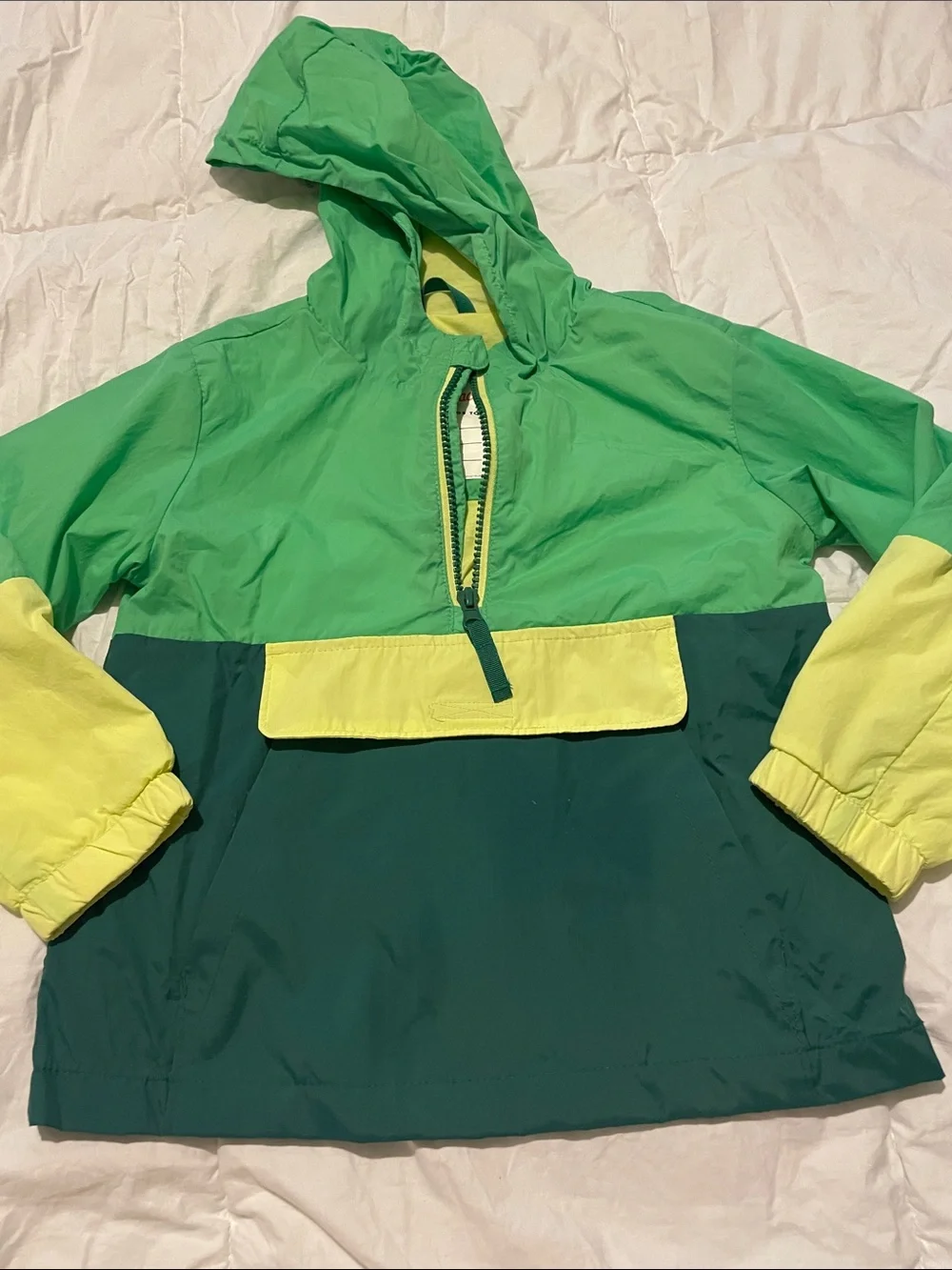 Cat & Jack Quarter Zip Pullover Colorblock  Rain Jacket